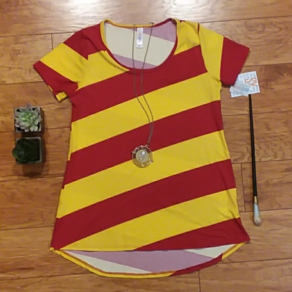 女❤ Gryffindor "Luna-Roe" Striped Classic Tee - Picture 2 of 4
